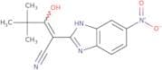 4,4-dimethyl-2-(5-nitro(3-hydrobenzimidazol-2-ylidene))-3-oxopentanenitrile