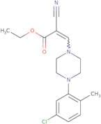 ethyl 3-(4-(5-chloro-2-methylphenyl)piperazinyl)-2-cyanoprop-2-enoate