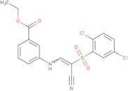ethyl 3-((2-((2,5-dichlorophenyl)sulfonyl)-2-cyanovinyl)amino)benzoate