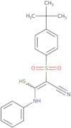2-((4-(tert-butyl)phenyl)sulfonyl)-3-(phenylamino)-3-sulfanylprop-2-enenitrile