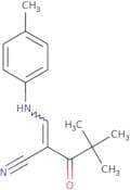 2-(2,2-dimethylpropanoyl)-3-((4-methylphenyl)amino)prop-2-enenitrile