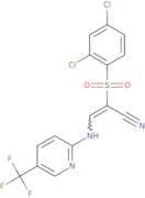 2-((2,4-dichlorophenyl)sulfonyl)-3-((5-(trifluoromethyl)(2-pyridyl))amino)prop-2-enenitrile