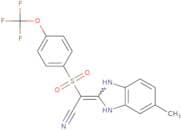 2-(5-methyl(3-hydrobenzimidazol-2-ylidene))-2-((4-(trifluoromethoxy)phenyl)sulfonyl)ethanenitrile
