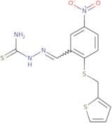 amino((1-aza-2-(5-nitro-2-(2-thienylmethylthio)phenyl)vinyl)amino)methane-1-thione