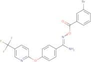 2-amino-1-aza-2-(4-(5-(trifluoromethyl)(2-pyridyloxy))phenyl)vinyl 3-bromobenzoate
