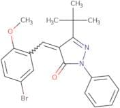 3-(tert-butyl)-4-((5-bromo-2-methoxyphenyl)methylene)-1-phenyl-2-pyrazolin-5-one