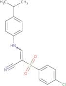 2-((4-chlorophenyl)sulfonyl)-3-((4-(isopropyl)phenyl)amino)prop-2-enenitrile