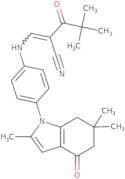 2-(2,2-dimethylpropanoyl)-3-((4-(2,6,6-trimethyl-4-oxo(5,6,7-trihydroindolyl))phenyl)amino)prop-2-…