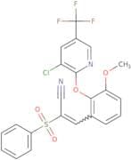 3-(2-(3-chloro-5-(trifluoromethyl)(2-pyridyl)oxy)-3-methoxyphenyl)-2-(phenylsulfonyl)prop-2-enenit…