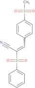 3-(4-(methylsulfonyl)phenyl)-2-(phenylsulfonyl)prop-2-enenitrile