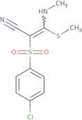 2-((4-chlorophenyl)sulfonyl)-3-(methylamino)-3-methylthioprop-2-enenitrile