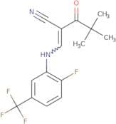 2-(2,2-dimethylpropanoyl)-3-((2-fluoro-5-(trifluoromethyl)phenyl)amino)prop-2-enenitrile