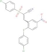 2-((4-chlorophenyl)sulfonyl)-3-(2-(4-chlorophenylthio)-5-nitrophenyl)prop-2-enenitrile