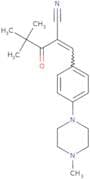 2-(2,2-dimethylpropanoyl)-3-(4-(4-methylpiperazinyl)phenyl)prop-2-enenitrile