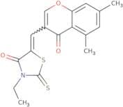5-((5,7-dimethyl-4-oxo(4H-chromen-3-yl))methylene)-3-ethyl-2-thioxo-1,3-thiazolidin-4-one
