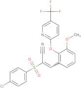 2-((4-chlorophenyl)sulfonyl)-3-(3-methoxy-2-(5-(trifluoromethyl)(2-pyridyl)oxy)phenyl)prop-2-eneni…