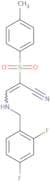 3-(((2,4-difluorophenyl)methyl)amino)-2-((4-methylphenyl)sulfonyl)prop-2-enenitrile