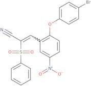 3-(2-(4-bromophenoxy)-5-nitrophenyl)-2-(phenylsulfonyl)prop-2-enenitrile