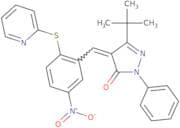 3-(tert-butyl)-4-((5-nitro-2-(2-pyridylthio)phenyl)methylene)-1-phenyl-2-pyrazolin-5-one