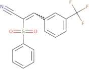 2-(phenylsulfonyl)-3-(3-(trifluoromethyl)phenyl)prop-2-enenitrile
