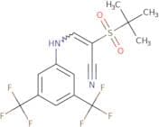 2-((tert-butyl)sulfonyl)-3-((3,5-bis(trifluoromethyl)phenyl)amino)prop-2-enenitrile