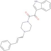 1-indol-3-yl-2-(4-(3-phenylprop-2-enyl)piperazinyl)ethane-1,2-dione
