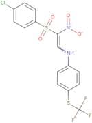 1-((4-chlorophenyl)sulfonyl)-1-nitro-2-((4-(trifluoromethylthio)phenyl)amino)ethene