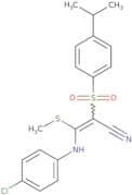 3-((4-chlorophenyl)amino)-2-((4-(isopropyl)phenyl)sulfonyl)-3-methylthioprop-2-enenitrile