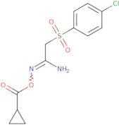 2-amino-1-aza-3-((4-chlorophenyl)sulfonyl)prop-1-enyl cyclopropanecarboxylate