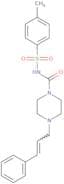N-((4-methylphenyl)sulfonyl)(4-(3-phenylprop-2-enyl)piperazinyl)formamide