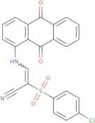 3-((9,10-dioxoanthryl)amino)-2-((4-chlorophenyl)sulfonyl)prop-2-enenitrile