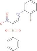 2-((2-fluorophenyl)amino)-1-nitro-1-(phenylsulfonyl)ethene