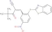 3-(2-benzothiazol-2-ylthio-5-nitrophenyl)-2-(2,2-dimethylpropanoyl)prop-2-enenitrile