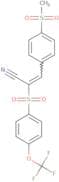 3-(4-(methylsulfonyl)phenyl)-2-((4-(trifluoromethoxy)phenyl)sulfonyl)prop-2-enenitrile