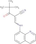 2-(2,2-dimethylpropanoyl)-3-(8-quinolylamino)prop-2-enenitrile