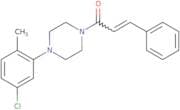 1-(4-(5-chloro-2-methylphenyl)piperazinyl)-3-phenylprop-2-en-1-one