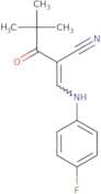 2-(2,2-dimethylpropanoyl)-3-((4-fluorophenyl)amino)prop-2-enenitrile