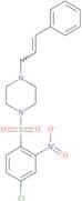 4-chloro-2-nitro-1-((4-(3-phenylprop-2-enyl)piperazinyl)sulfonyl)benzene