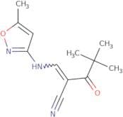 2-(2,2-dimethylpropanoyl)-3-((5-methylisoxazol-3-yl)amino)prop-2-enenitrile