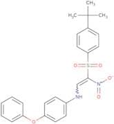 1-((4-(tert-butyl)phenyl)sulfonyl)-1-nitro-2-((4-phenoxyphenyl)amino)ethene