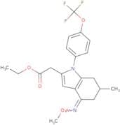 ethyl 2-(4-(-O-methyloxime)-6-methyl-1-(4-(trifluoromethoxy)phenyl)-5,6,7-trihydroindol-2-yl)aceta…