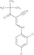 3-((2,4-dichlorophenyl)amino)-2-(2,2-dimethylpropanoyl)prop-2-enenitrile