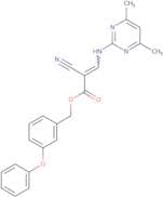 (3-phenoxyphenyl)methyl 3-((4,6-dimethylpyrimidin-2-yl)amino)-2-nitriloprop-2-enoate