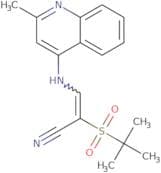 2-((tert-butyl)sulfonyl)-3-((2-methyl(4-quinolyl))amino)prop-2-enenitrile