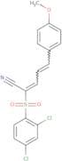 2-((2,4-dichlorophenyl)sulfonyl)-5-(4-methoxyphenyl)penta-2,4-dienenitrile