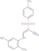 3-((2,5-dimethylphenyl)amino)-2-((4-methylphenyl)sulfonyl)prop-2-enenitrile