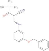 2-(2,2-dimethylpropanoyl)-3-((3-(benzyloxy)phenyl)amino)prop-2-enenitrile