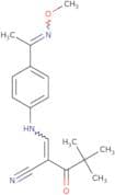 3-((4-(2-aza-2-methoxy-1-methylvinyl)phenyl)amino)-2-(2,2-dimethylpropanoyl)prop-2-enenitrile