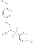 2-((4-chlorophenyl)sulfonyl)-3-((6-methoxy(3-pyridyl))amino)prop-2-enenitrile