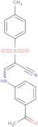 3-((3-acetylphenyl)amino)-2-((4-methylphenyl)sulfonyl)prop-2-enenitrile
